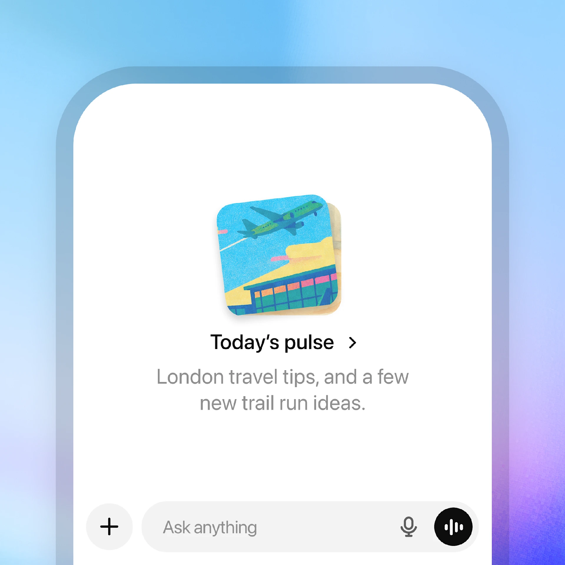 ChatGPT Pulse morning cards captioned Made for you once a day, every day